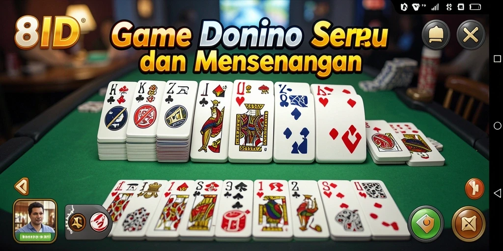 Screenshot game yang menunjukkan gameplay Domino seru dan interaktif.