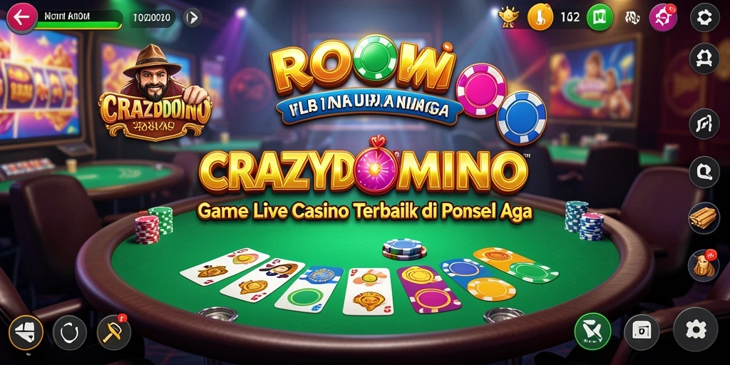 Tampilan gameplay langsung yang mendebarkan di CRAZYDOMINO.