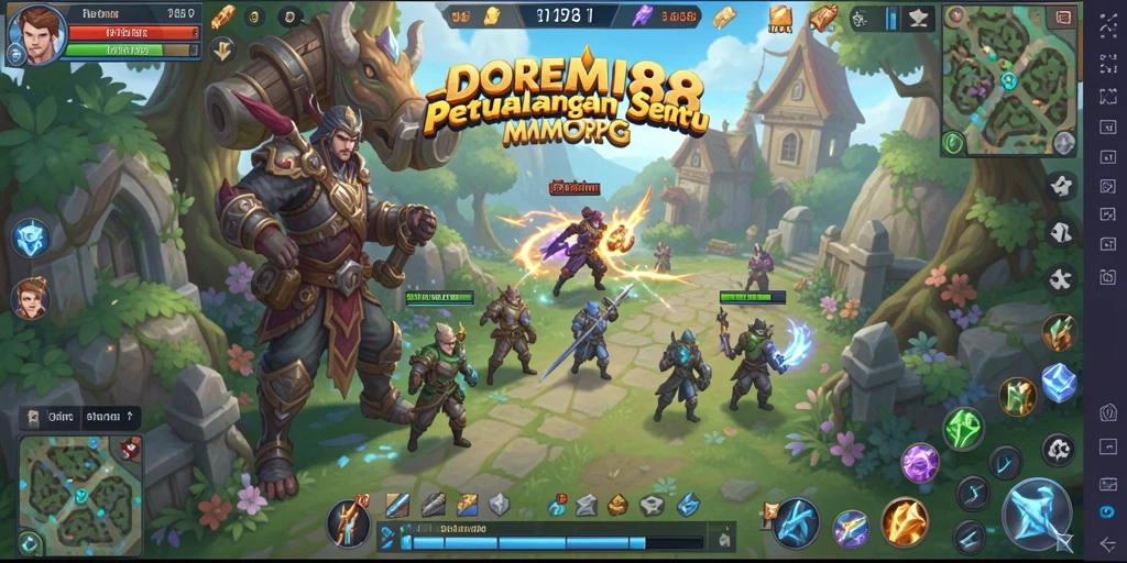 Tampilan seru petualangan MMORPG di DOREMI88 dengan grafis menawan.