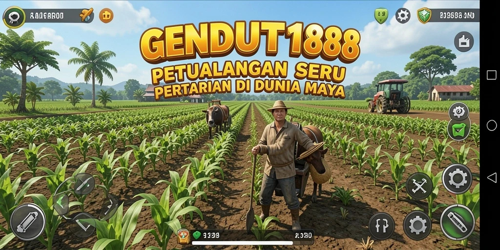 Tampilan gameplay seru menanam dan memanen di GENDUT188.