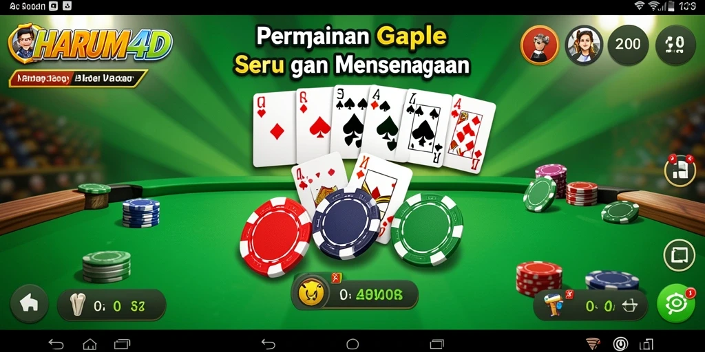 Tampilan menarik permainan Gaple di HARUM4D dengan pemain aktif.
