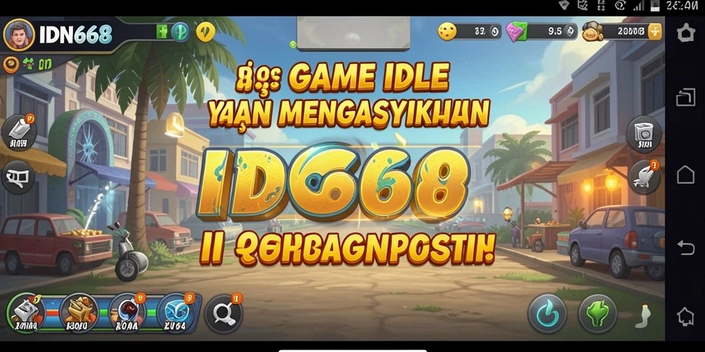 Tampilan gameplay IDN668 yang menampilkan pengelolaan sumber daya yang efektif.