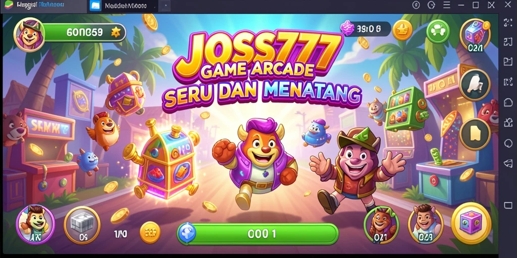 Tampilan gameplay JOSS777 dengan grafis yang cerah dan menarik.