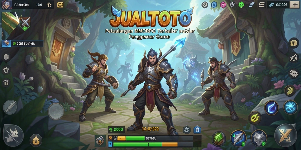 Screenshot menampilkan pertarungan epik di dunia JUALTOTO.