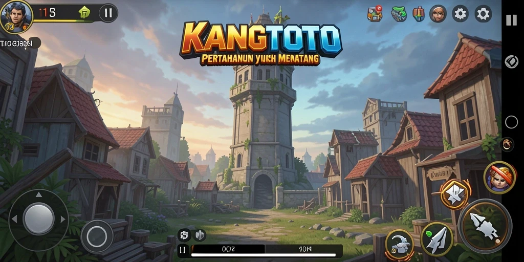 Gameplay mendebarkan dalam KANGTOTO Tower Defense.
