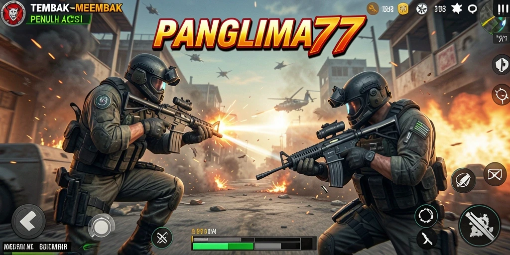 Gameplay seru dan mendebarkan dalam PANGLIMA77