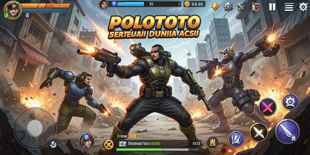 Tampilan gameplay seru dari POLOTOTO dengan aksi yang menegangkan.