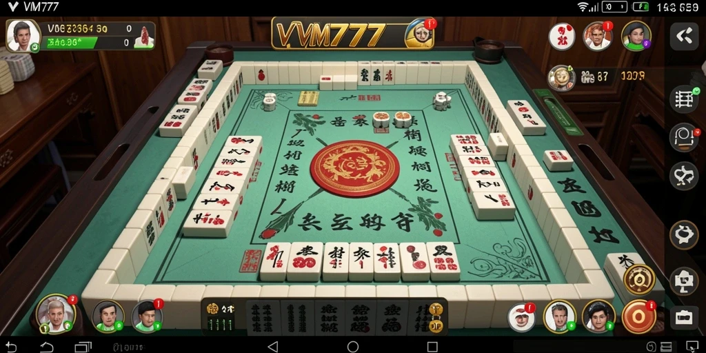 Tampilan gameplay menantang dalam permainan Mahjong VM777.